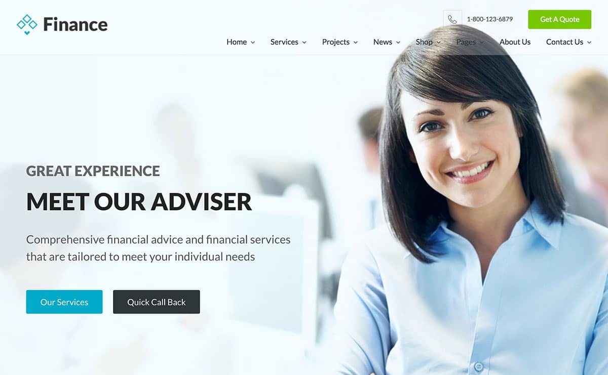 Finance WordPress Theme for Insurance Website Design