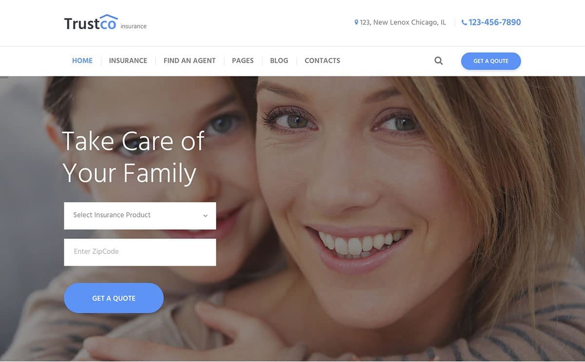 Ancora's Insurance Agency Theme is a top Insurance Website Design Theme