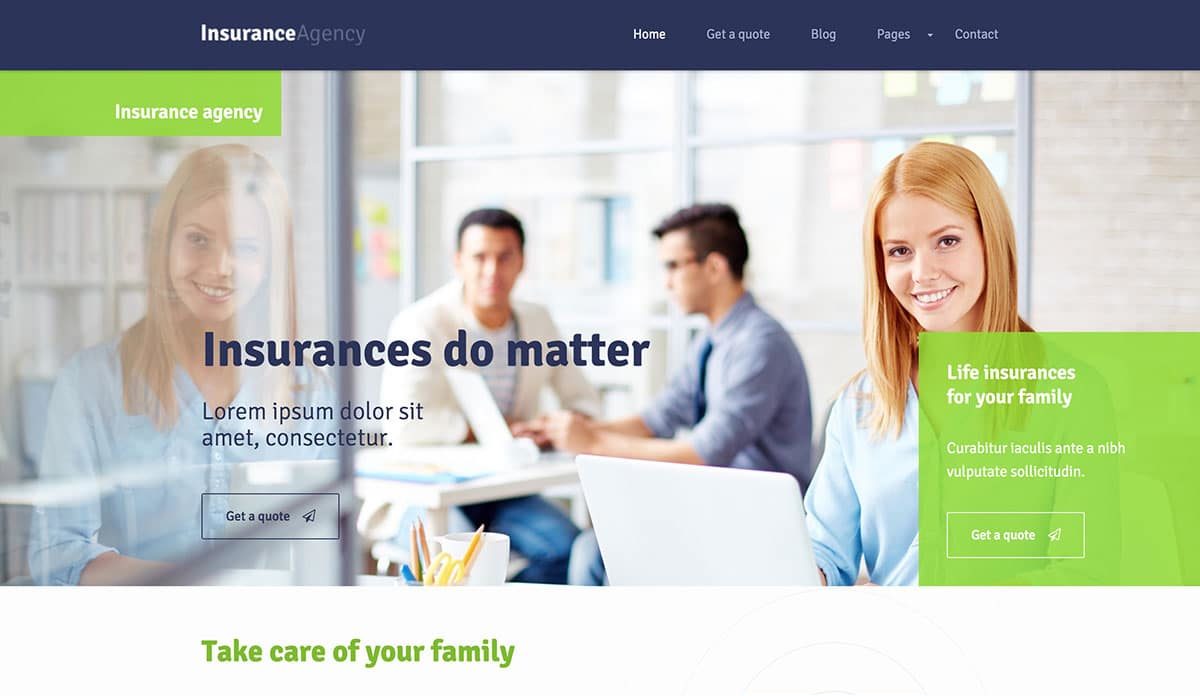 Insurance Theme for Insurance Websites is one of the most popular choices