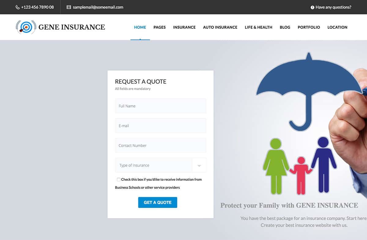 Veda Insurance Website Design Theme for WordPress