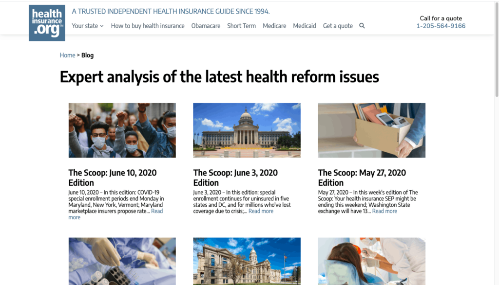 HealthInsuranceORG Blog on health insurance