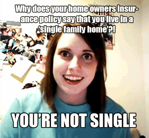 single family home home insurance meme