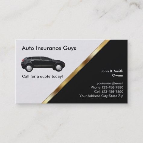 Insurance agent business card idea 2