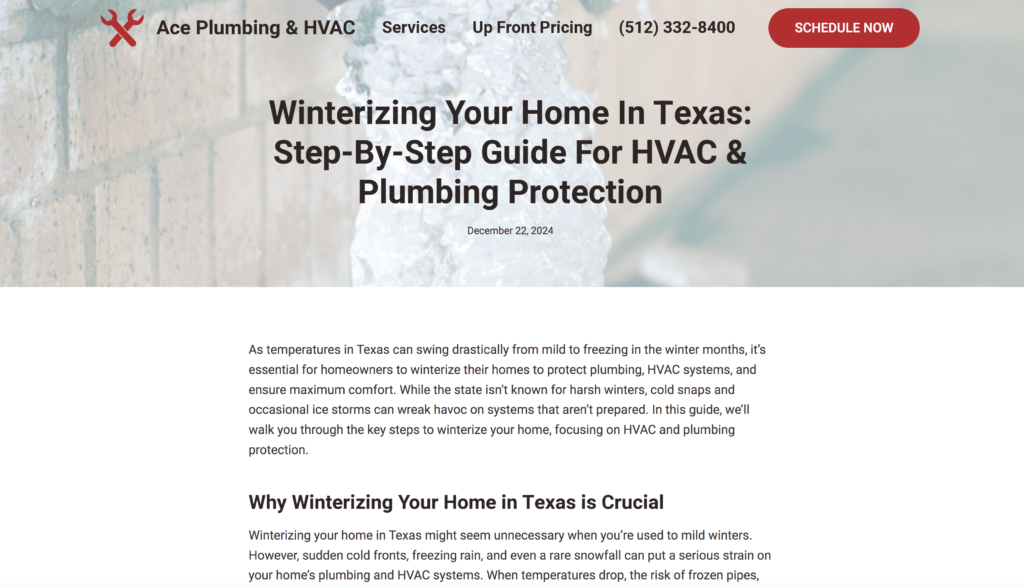 High Quality Custom Plumbing and HVAC Content for SEO